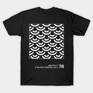 John Prine / Minimal Style Graphic Artwork T-Shirt